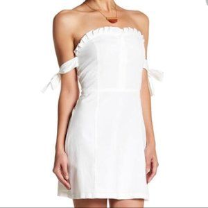 English Factory white strapless mini dress